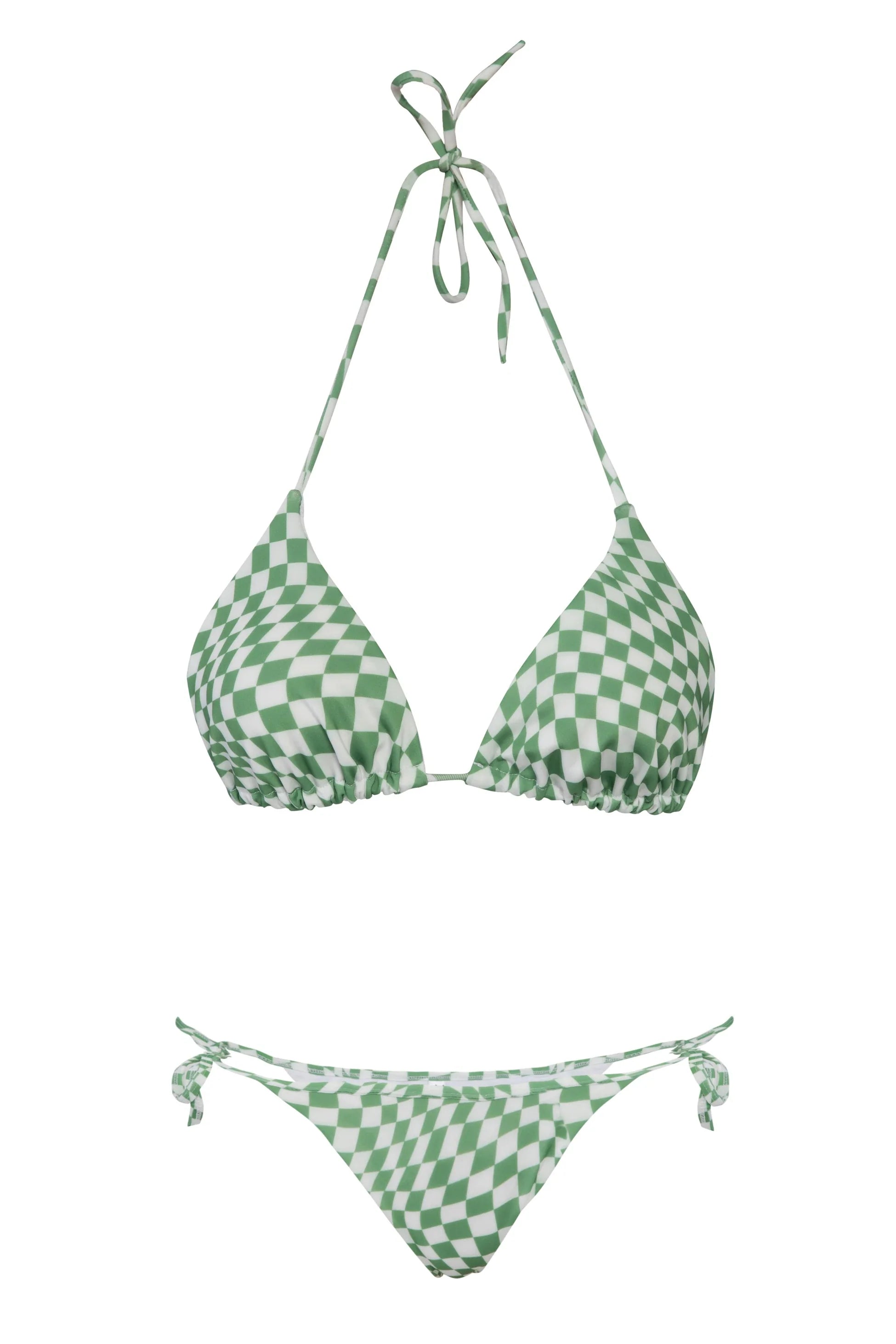 PSYCHEDELIC GREEN BIKINI TOP